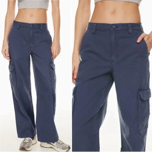 Aritzia Navy Cargo Pants - Picture 1 of 2